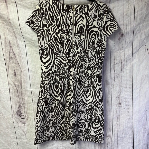Lilly Pulitzer Layton Zebra Print Shift Black and White Dress Medium - Picture 6 of 10